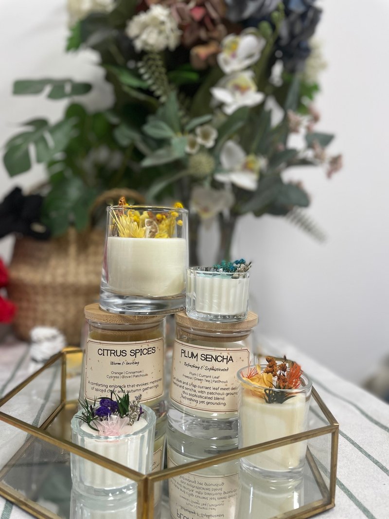 东方花香调 Opulent & Sensual | 玫瑰沉香 | 手工精油大豆蜡烛 - 蜡烛/烛台 - 蜡 