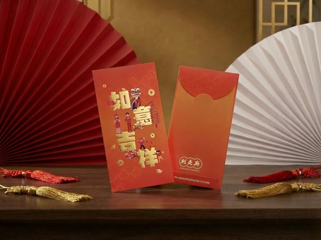 如意吉祥丨创意利是封丨利是廊 - 红包/春联 - 纸 橘色