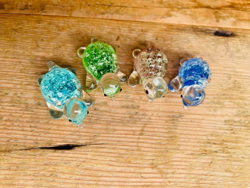 夜光 四色小乌龟  水晶玻璃(组) - 摆饰 - 玻璃 