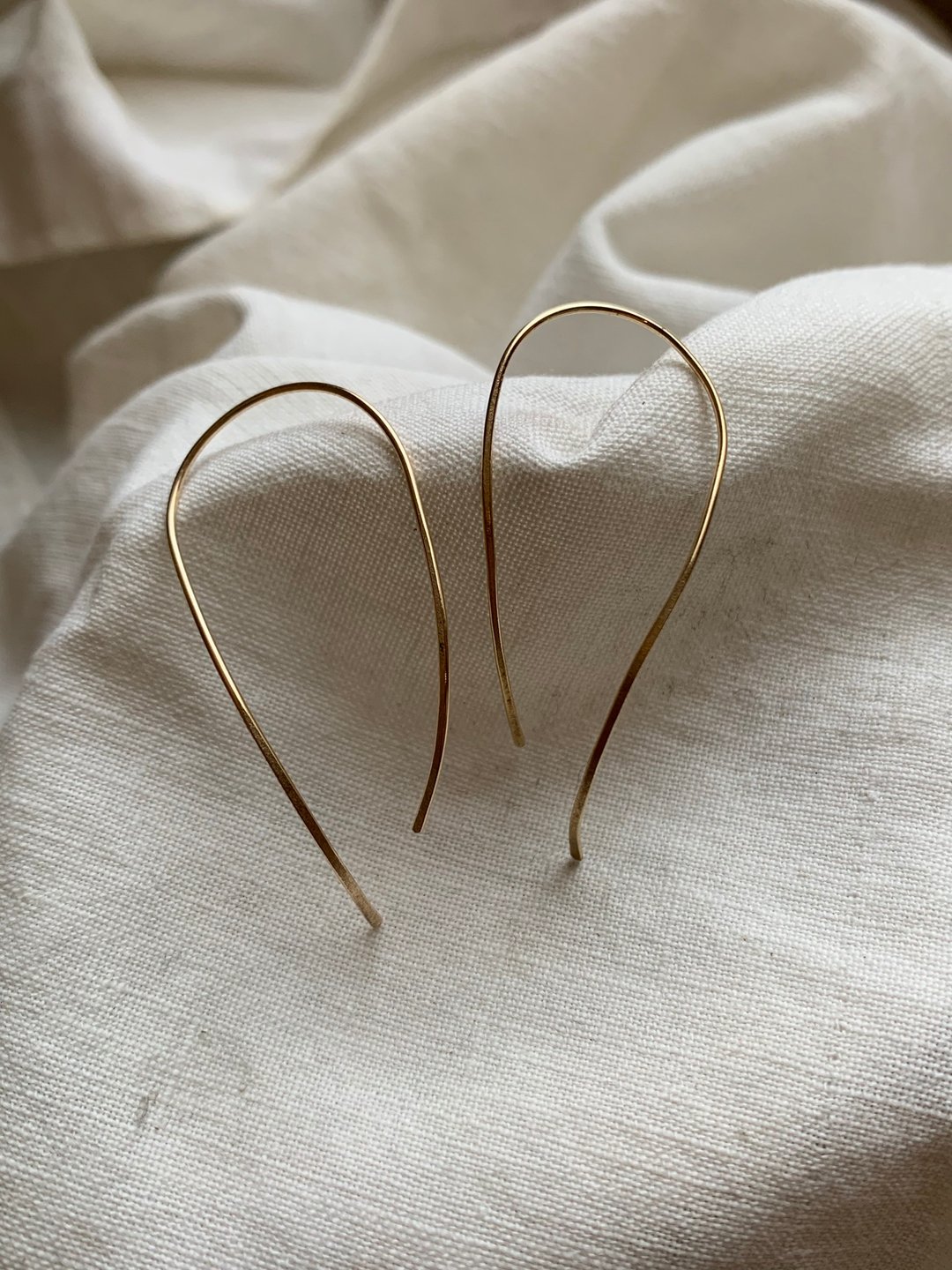 wave Earrings - 耳环/耳夹 - 其他金属 金色