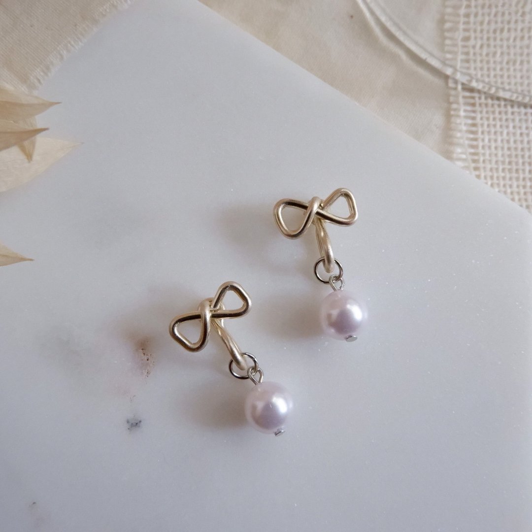 啾啾mini 无痛耳夹 /  珍珠 pearl - 耳环/耳夹 - 其他金属 白色