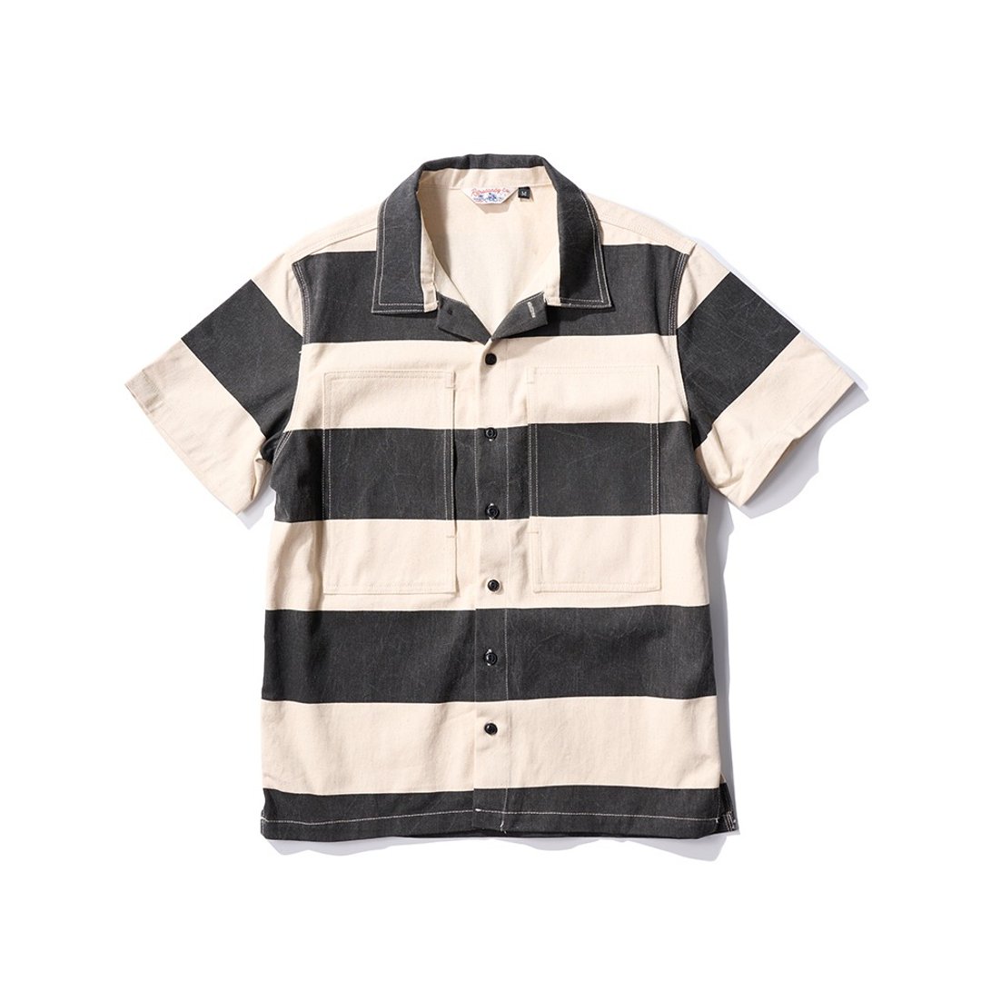Prisoner Stripe Shirts - 黑白条纹 Stripe - 男装衬衫 - 棉 