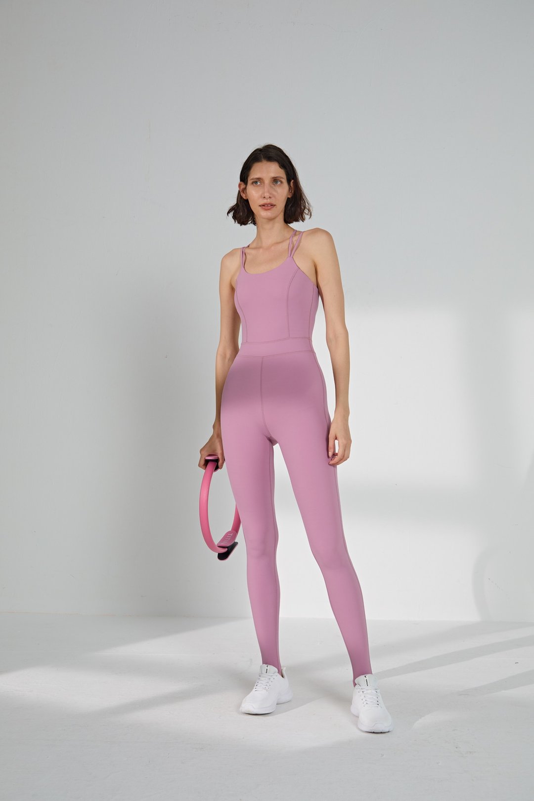 【换季特卖】Yoga Jumpsuit - 女装瑜珈服 - 尼龙 粉红色