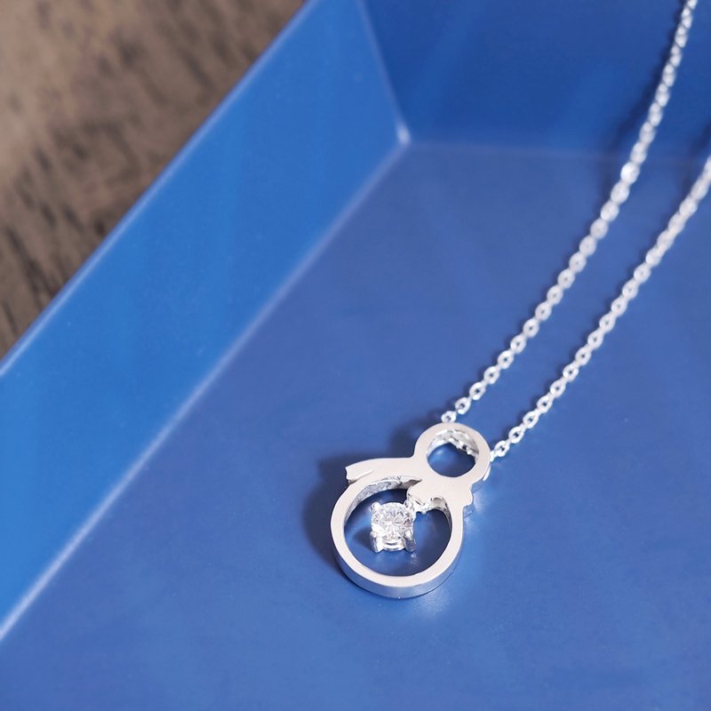 White 雪人项链 925 银 - 项链 - 其他金属 银色