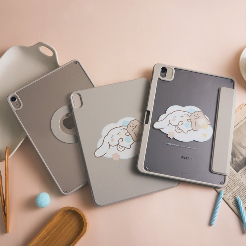 奶油家族x大耳狗悠闲云朵强悍磁吸iPad三折/Y折保护壳 - 平板/电脑保护壳 - 塑料 多色