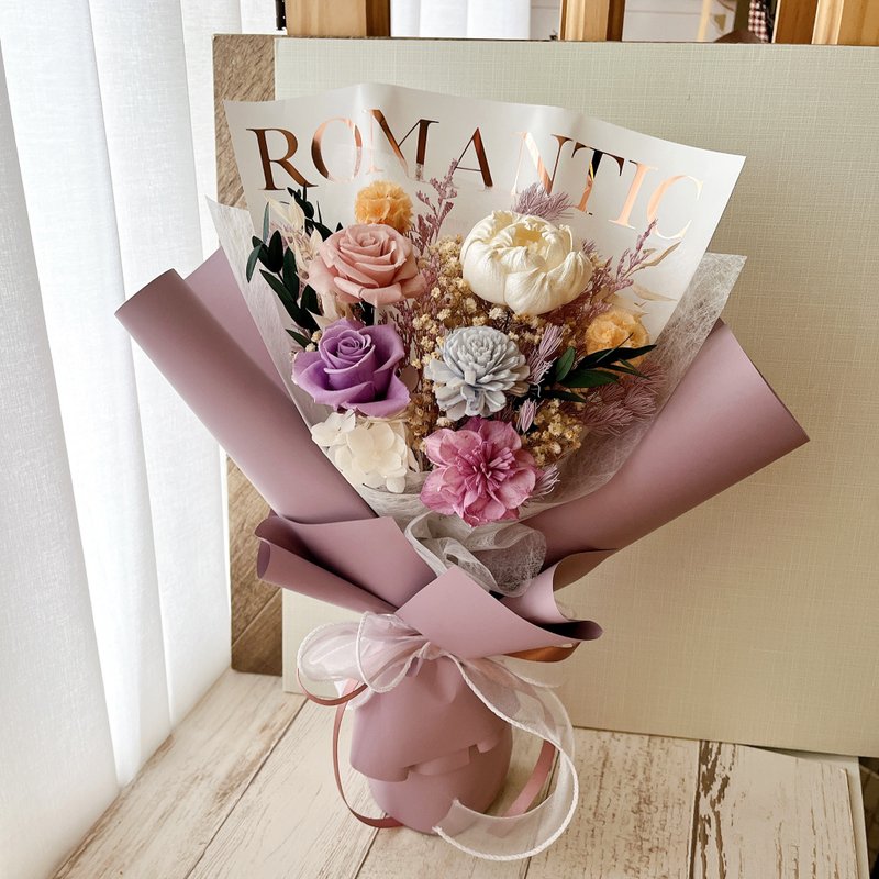 罗曼时刻 永生花束 扩香 - 干燥花/捧花 - 植物．花 紫色