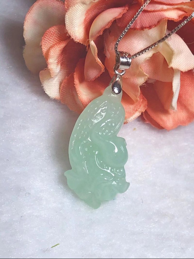 多宝晶石/ 天然翡翠A货/翡翠白菜/翠玉白菜/黄翡白菜/带皮黄翡 - 项链 - 玉石 黄色