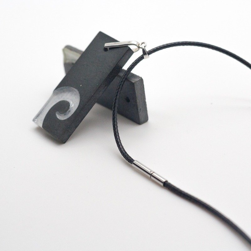 奇舍记。五行之水-水泥项颈链吊坠饰品(925银镀铂金女款原创包邮) - 项链 - 水泥 灰色