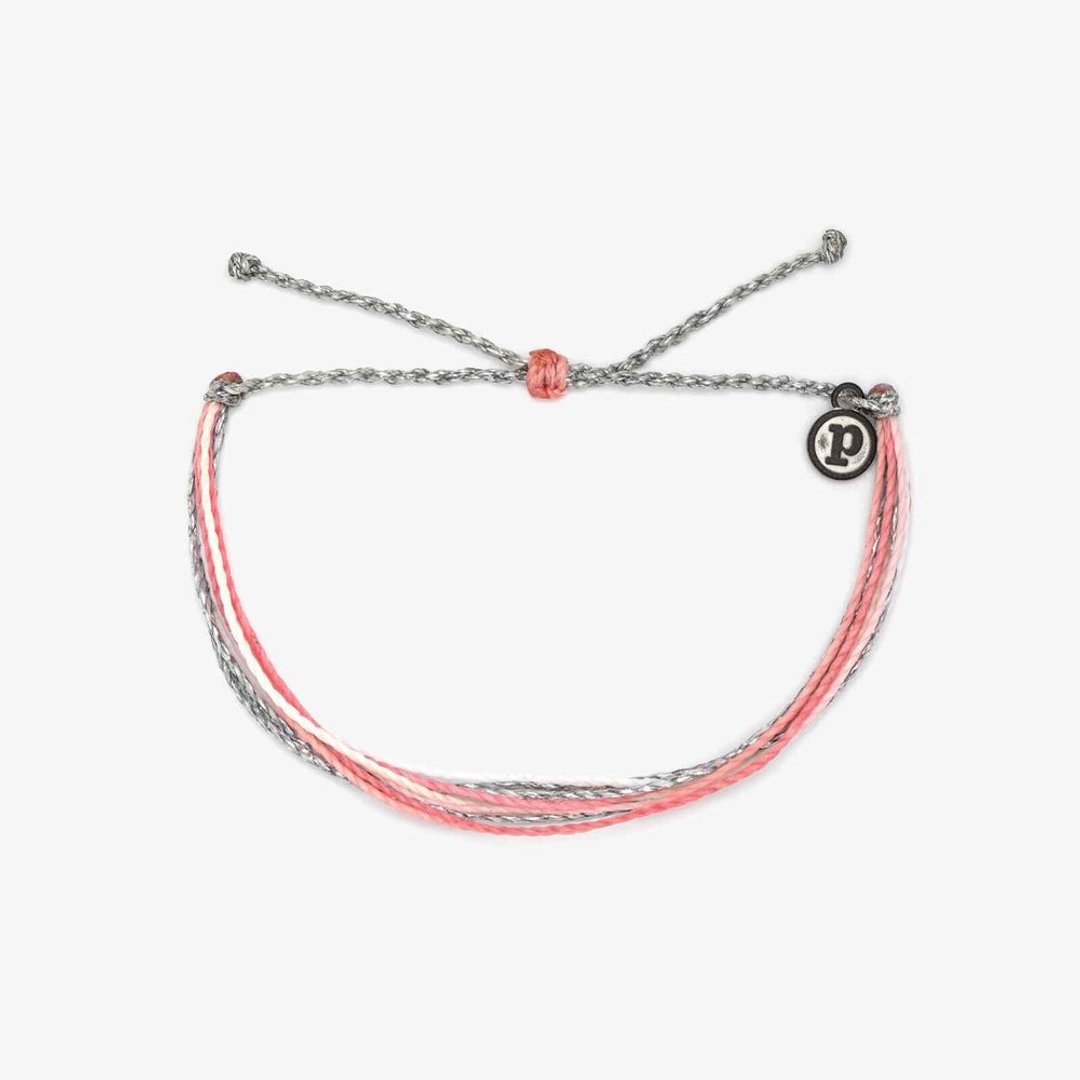 Pura Vida 美国手工 YOURS TO KEEP 你的保留 可调式防水冲浪手环 - 手链/手环 - 防水材质 粉红色