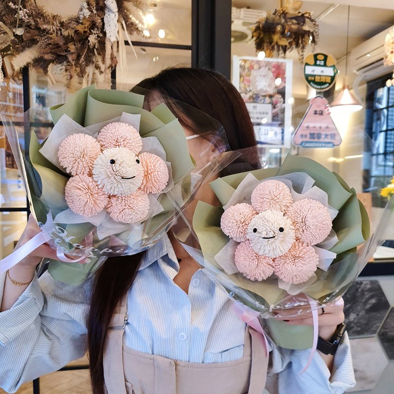 毕业花礼 元气向日葵干燥花束 淡粉款 快速出货 - 干燥花/捧花 - 植物．花 粉红色