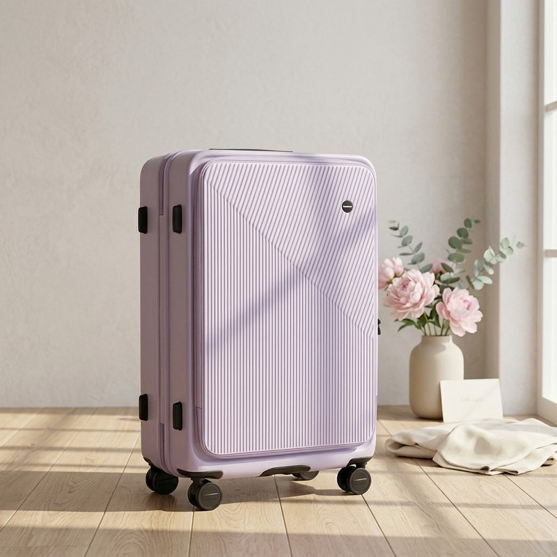 Dreamin Pro 24 寸日本煞车轮 上掀前开行李箱 旅行箱 - 丁香紫 - 行李箱/行李箱保护套 - 塑料 卡其色