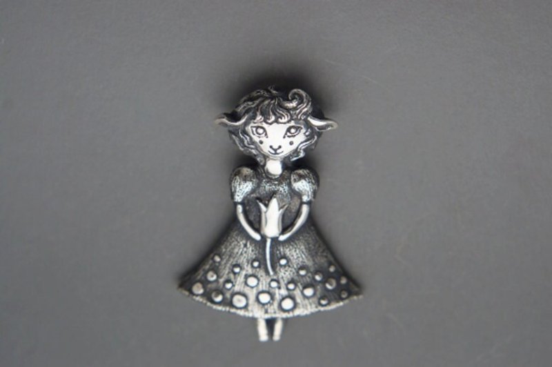 Sheep Pendant - 项链 - 纯银 银色