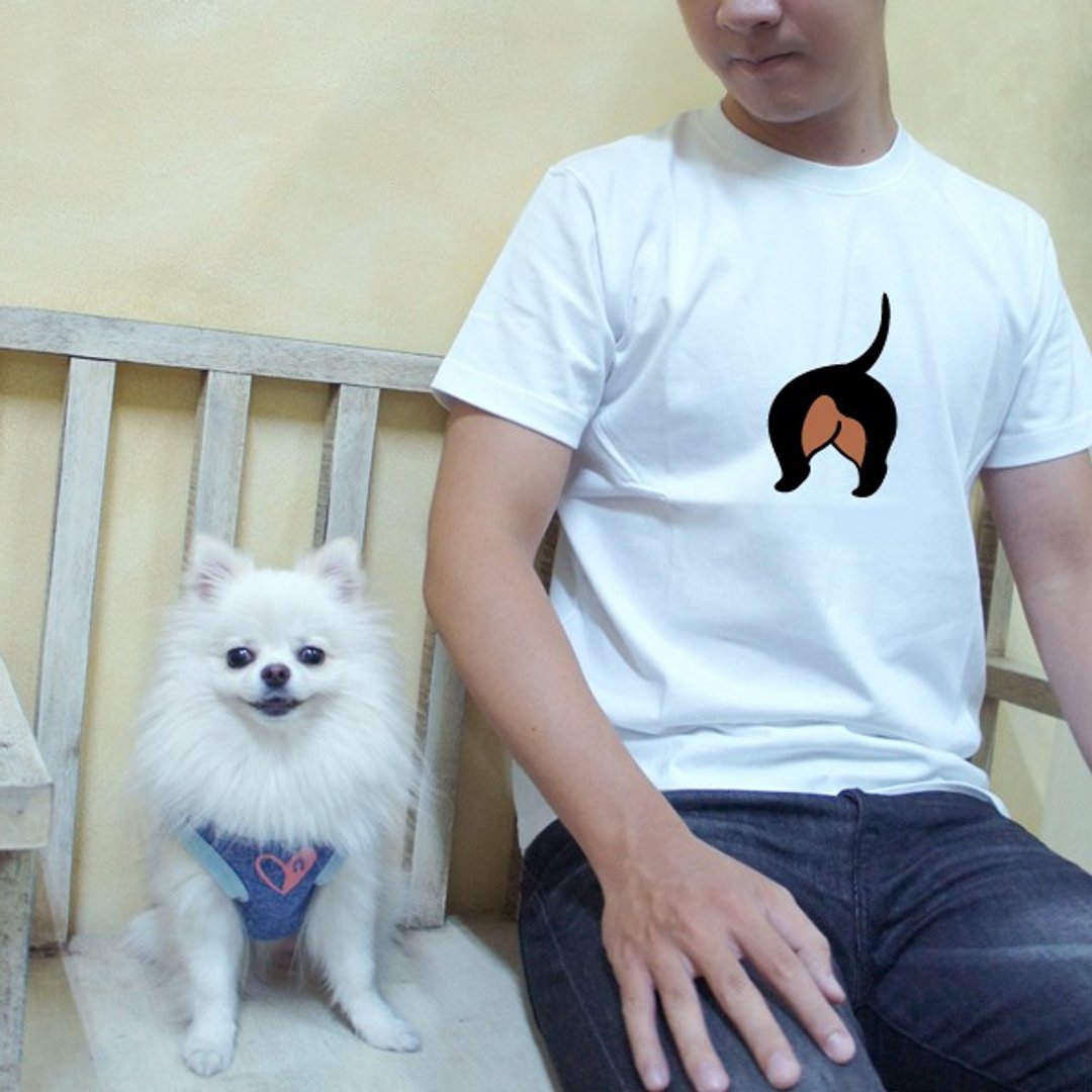 NINKYPUP 毛孩萌屁屁 短毛腊肠反光T-shirt - 女装 T 恤 - 棉 多色