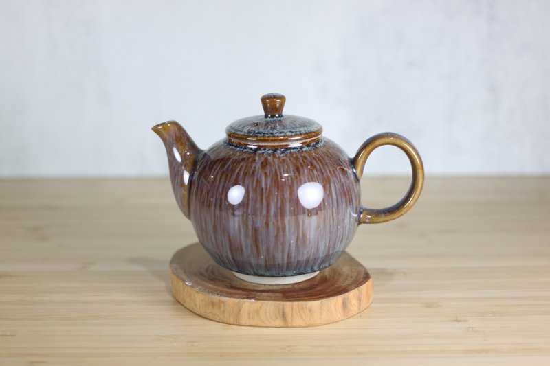 【沐春生活】240ml 紫恋 天目釉 圆满茶壶 莺歌名家叶敏祥作 - 茶具/茶杯 - 瓷 