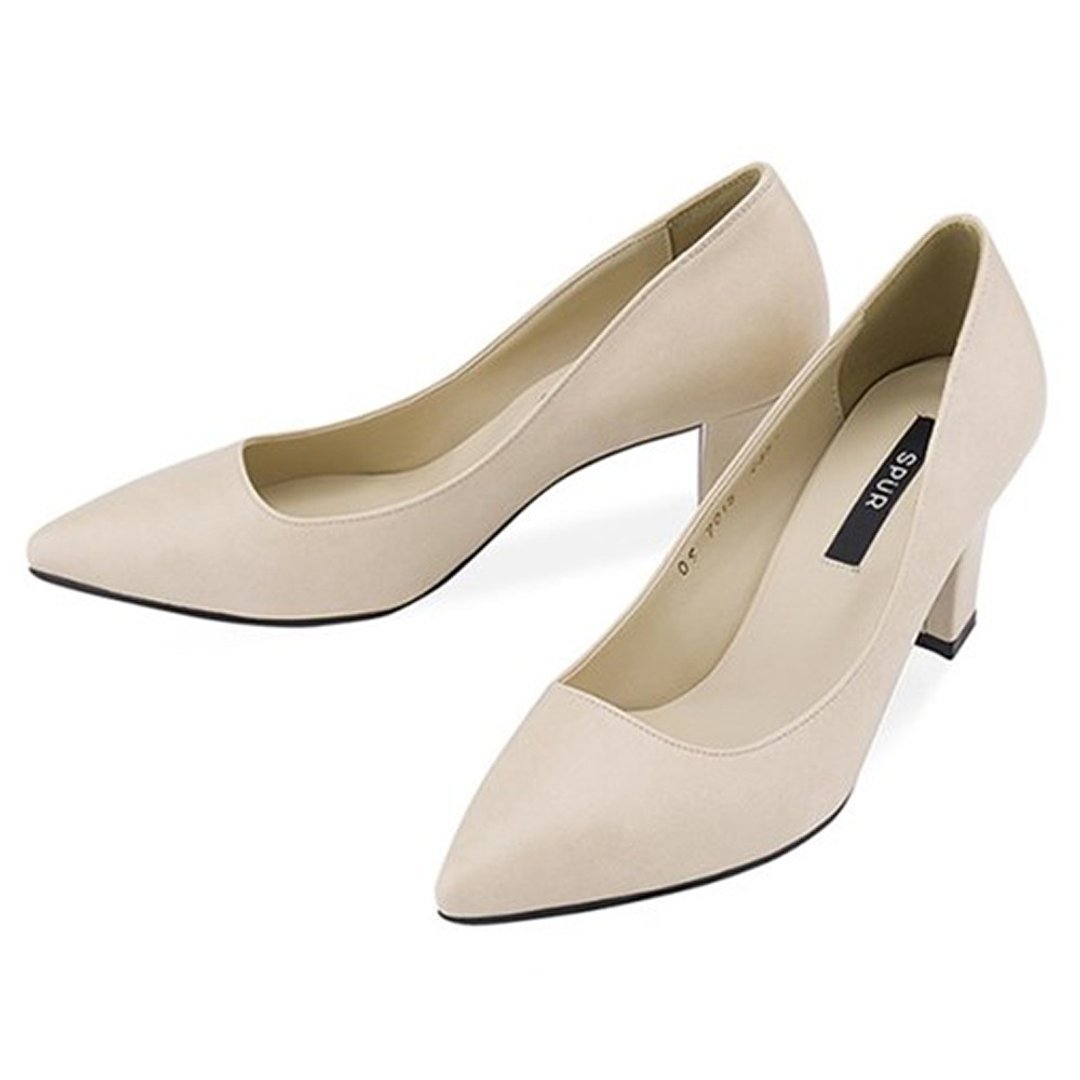 Pre-order – SPUR 尖头复古高跟鞋 OS7015 BEIGE - 其他女款皮鞋 - 其他材质 