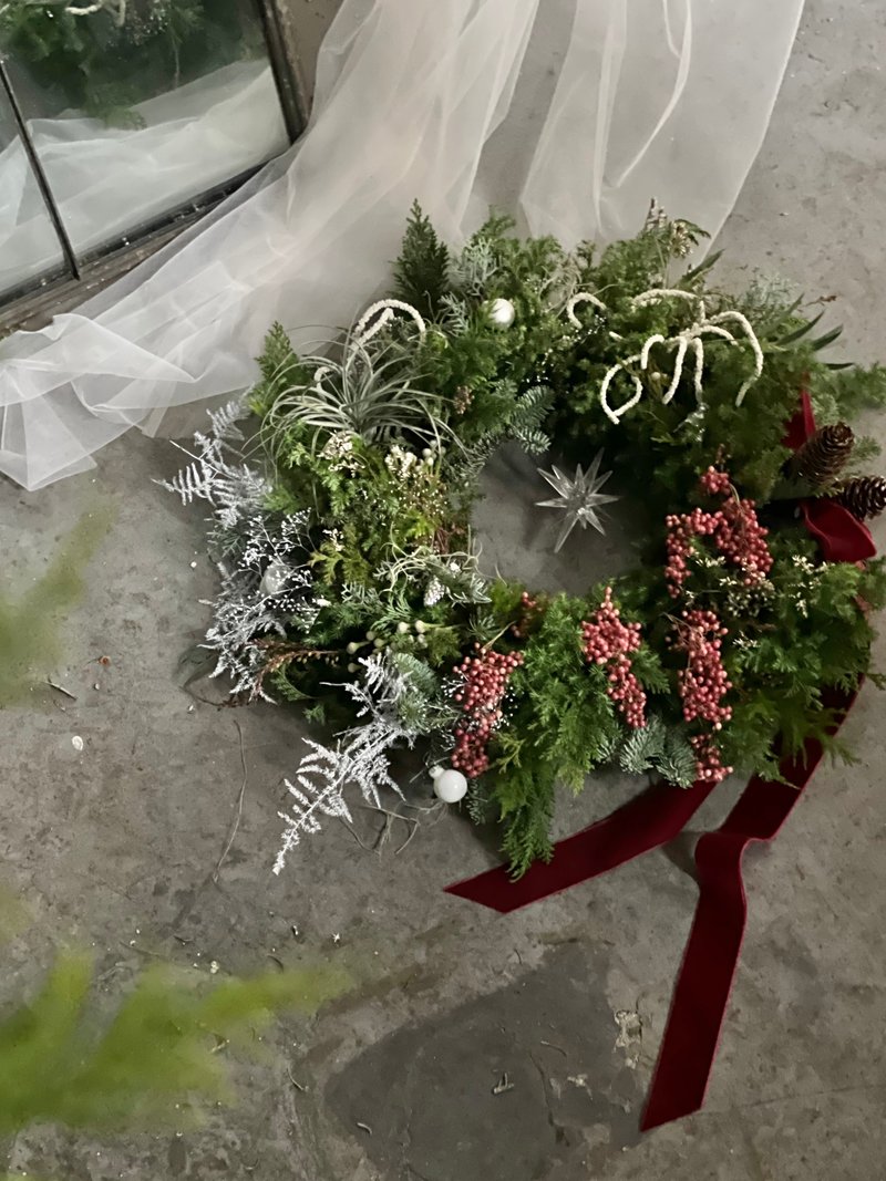 雪国微光 诺贝松混松圣诞花环 - 摆饰 - 植物．花 