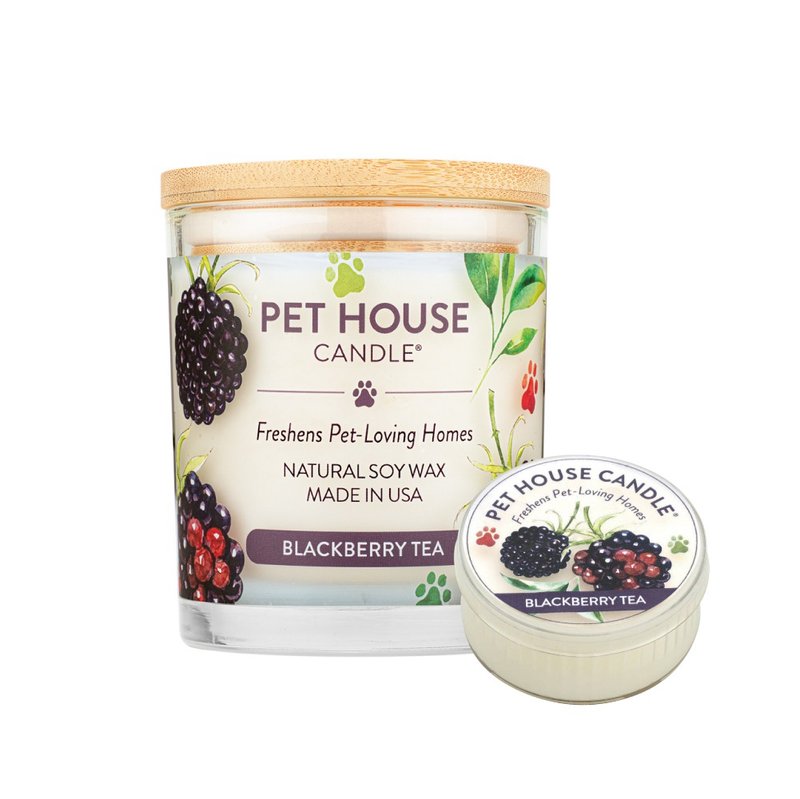 【美国PET HOUSE】室内除臭宠物香氛蜡烛-黑莓茶 - 蜡烛/烛台 - 蜡 