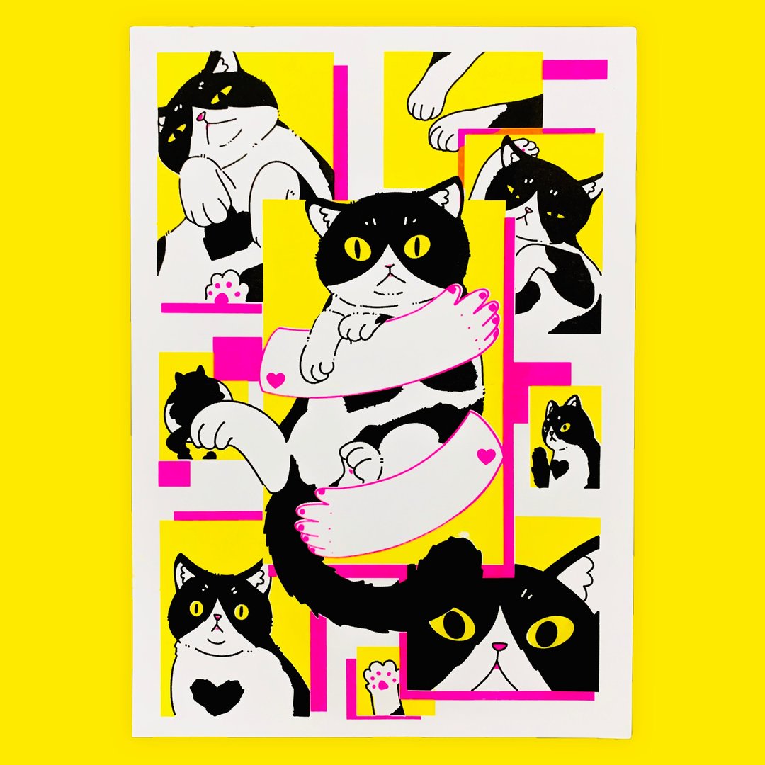 警长&RICH 猫猫  Riso 印刷 Poster  原创独立海报 - 其他 - 纸 多色