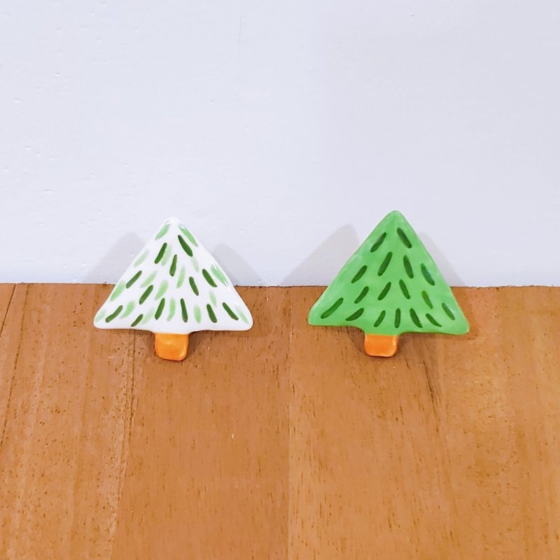 小小森林  陶瓷别针 - 胸针 - 陶 绿色