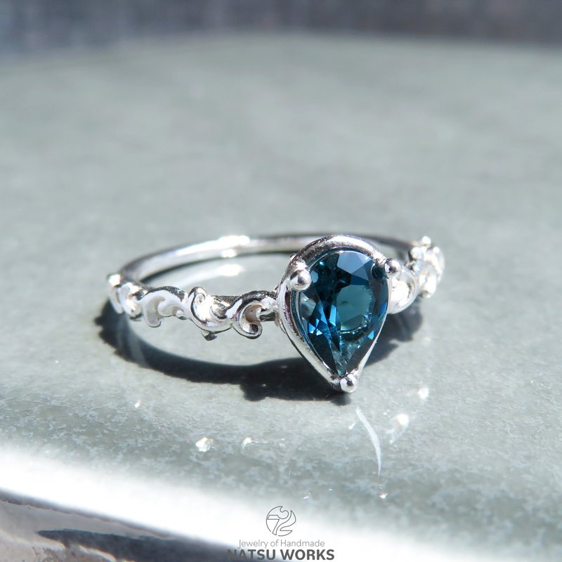 伦敦蓝托帕石 戒指 / London Blue Topaz Ring - 戒指 - 宝石 蓝色