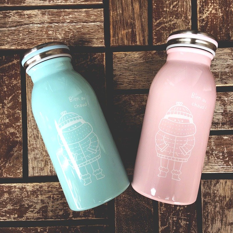 FiFi牛奶保温瓶350ml-蓝色 - 水瓶/水壶 - 其他金属 多色