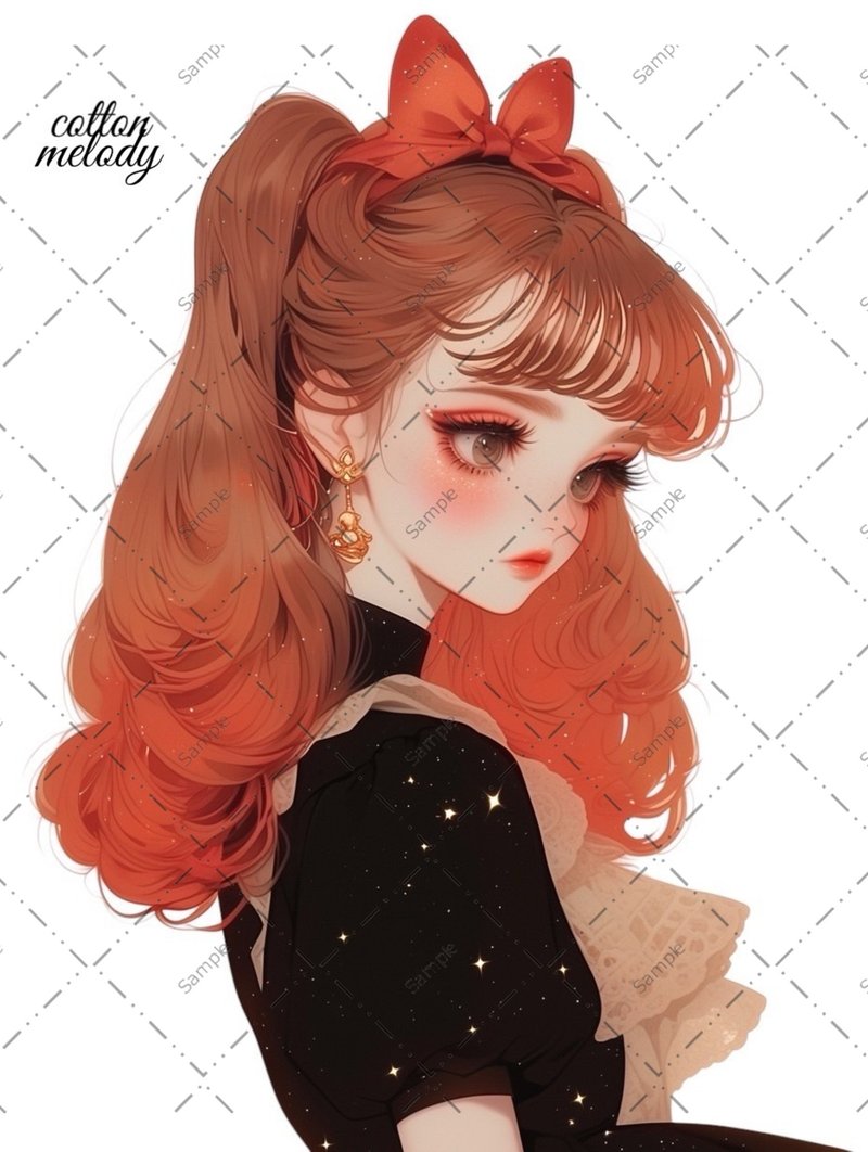 original sticker no.995 人物贴纸 原创贴纸 人物贴纸 女孩贴纸 原创人物贴纸 - 贴纸 - 纸 