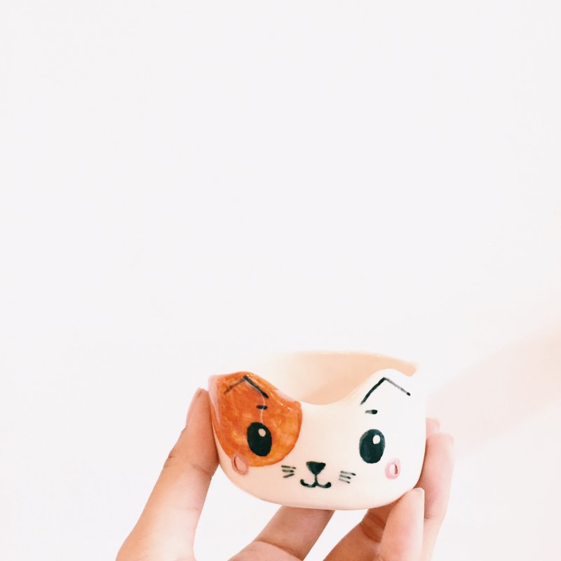 cup of cat - 咖啡杯/马克杯 - 其他材质 橘色