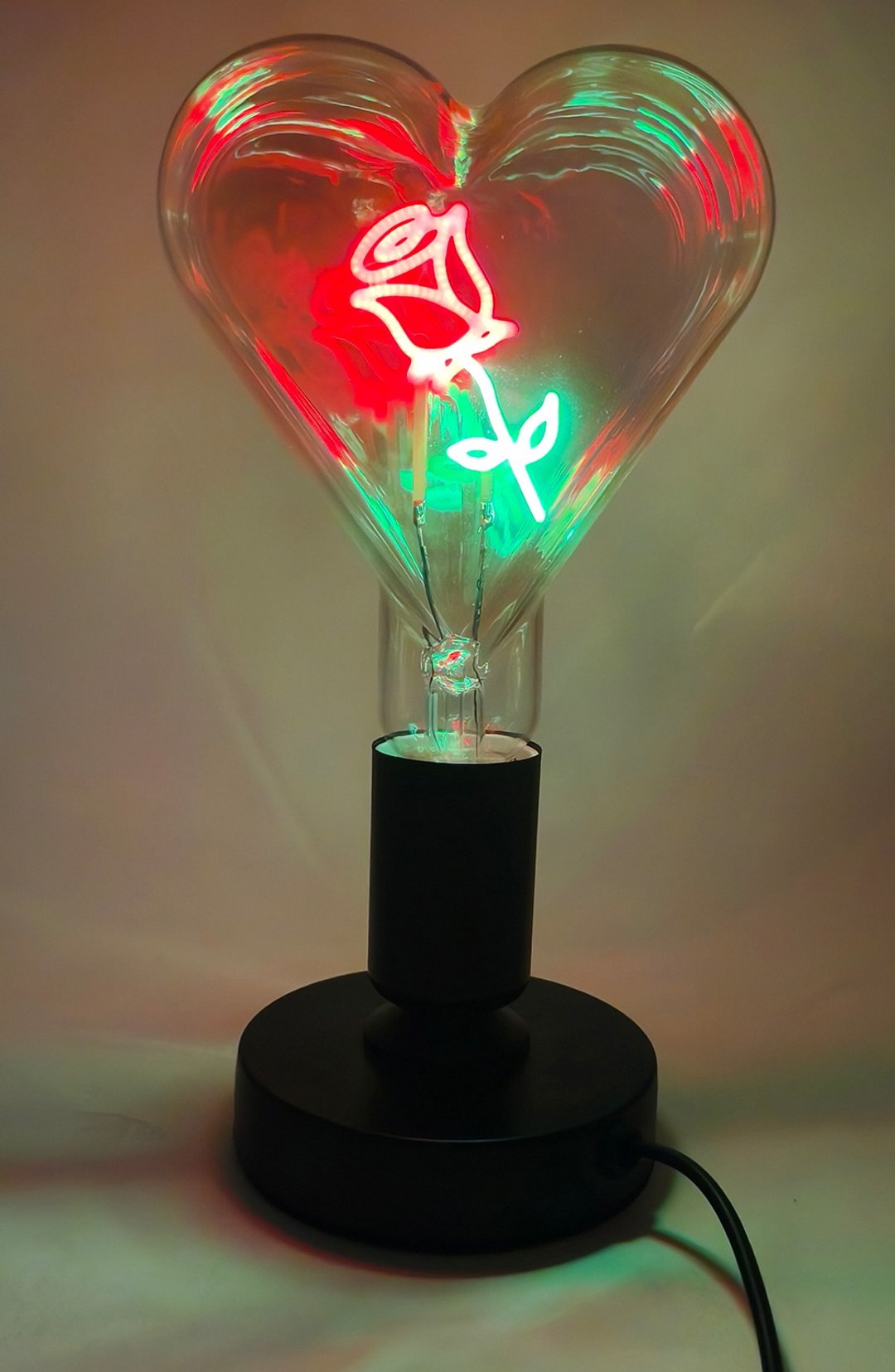 香槟色爱心玻璃造型LED灯泡 手工制作可定制文字图案氛围夜灯装饰 - 灯具/灯饰 - 玻璃 