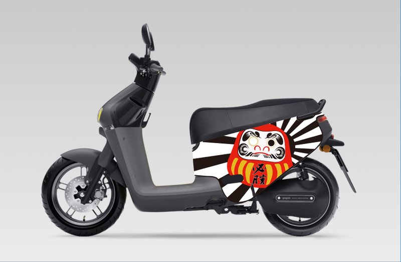 BLR gogoro防刮车套 iD127 达摩不倒翁 黑白 - 其他 - 聚酯纤维 黑色