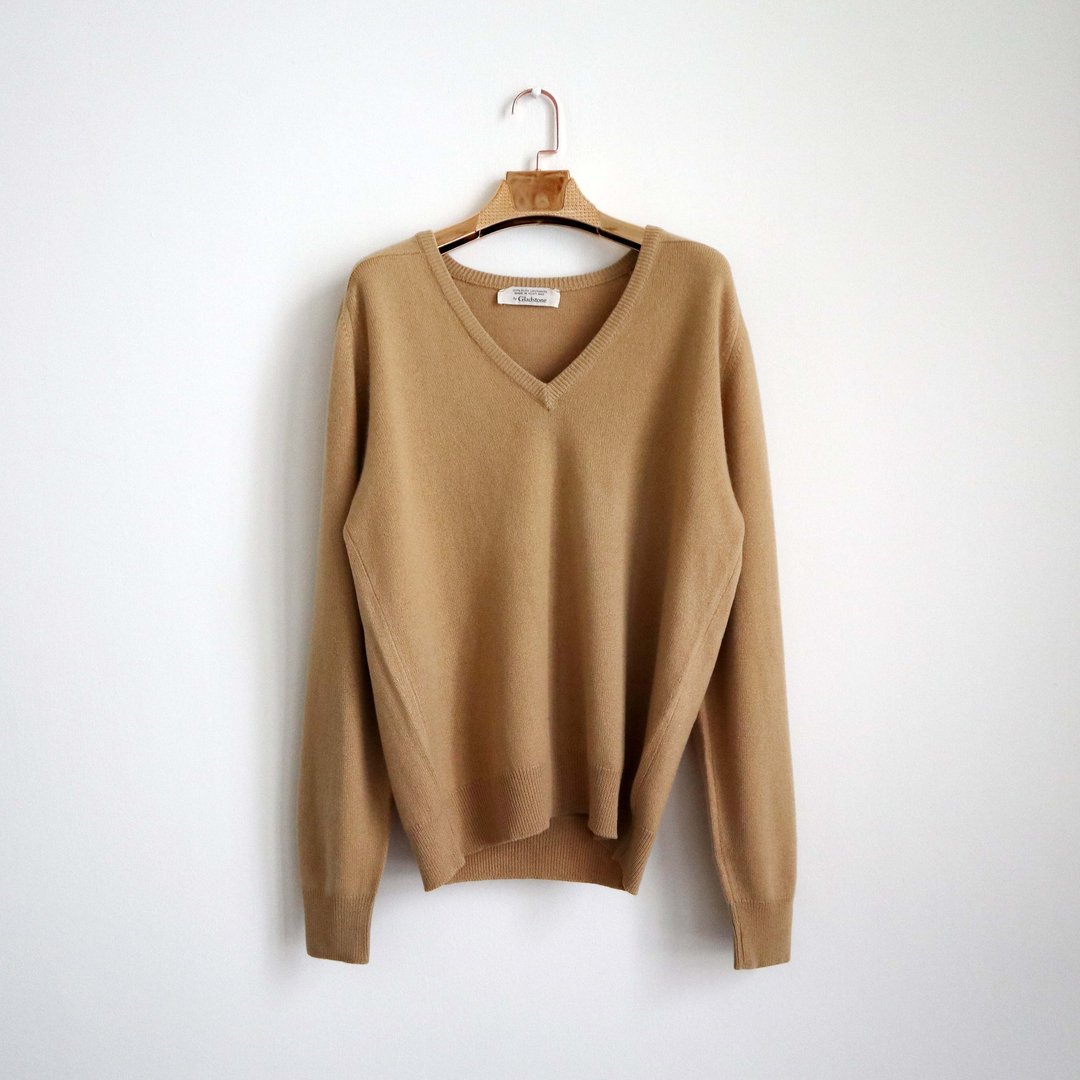 南瓜Vintage。古着 V领 Cashmere 羊绒 套头 毛衣 - 女装针织衫/毛衣 - 羊毛 