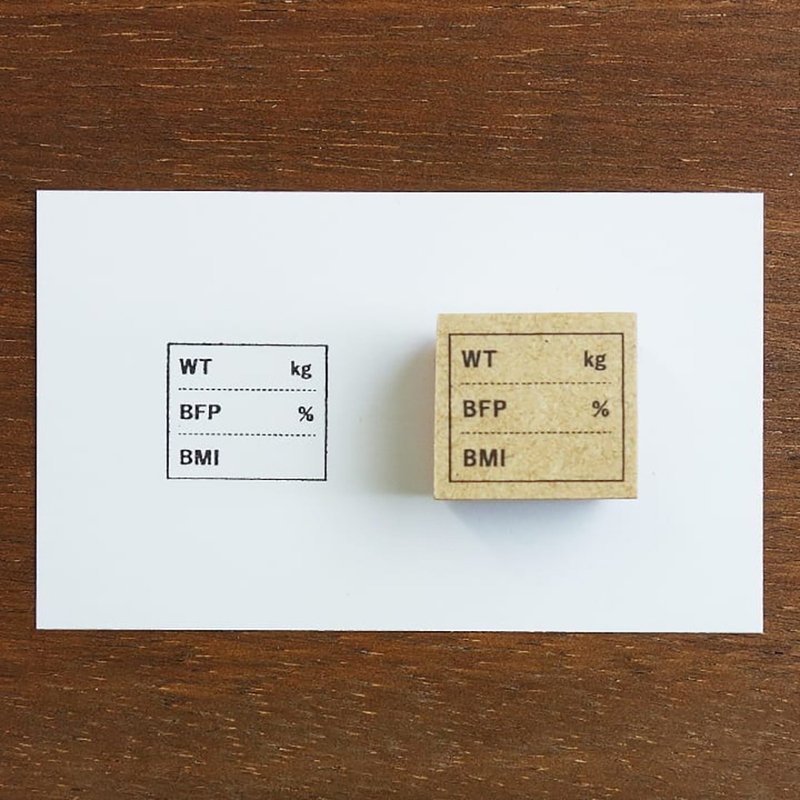 体重记录 手帐印章 橡胶印章 行事历 日记 日本制 b-051 - 印章/印台 - 木头 