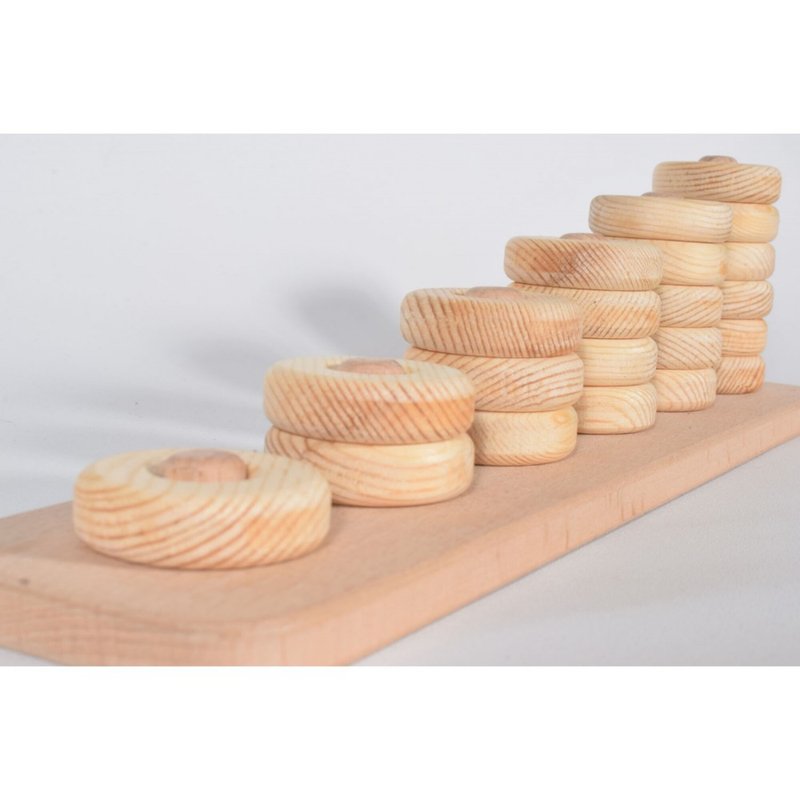 木制算盘算术数、蒙特梭利玩具、木制智力游戏 - 玩具/玩偶 - 木头 咖啡色