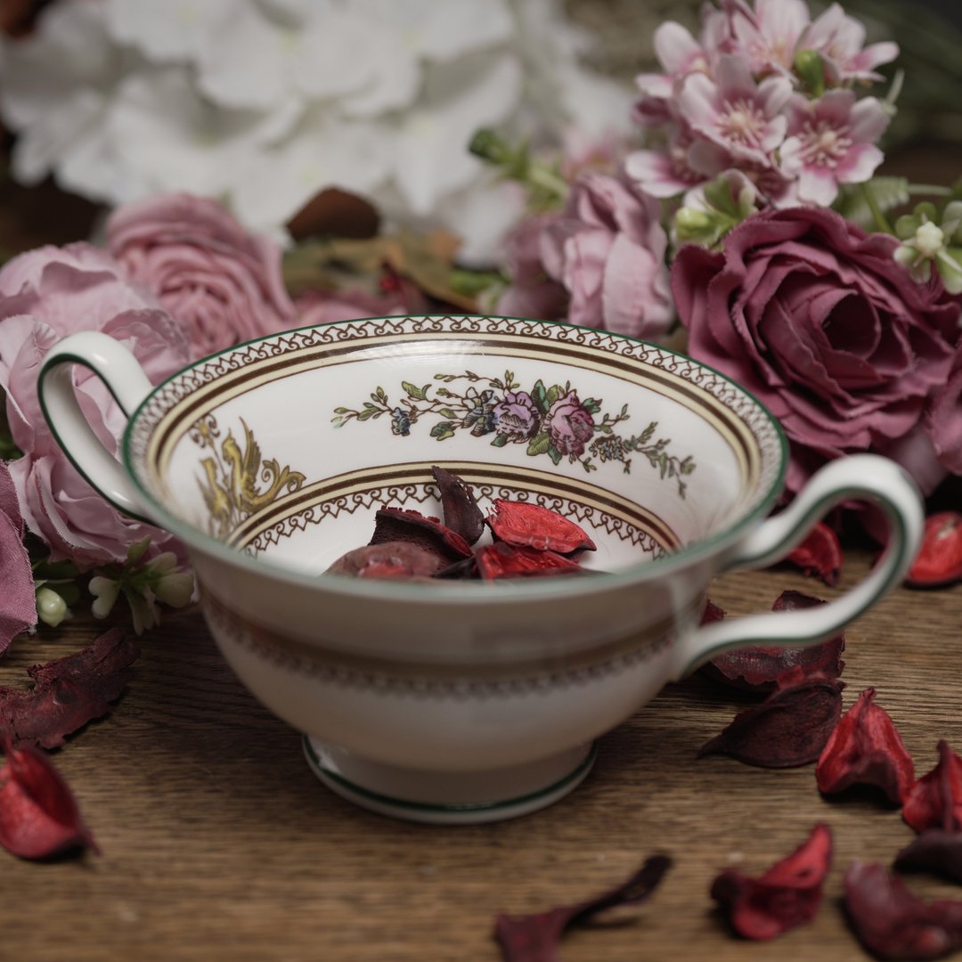 英国Wedgwood 绝版'Columbia'手绘双耳骨瓷汤碗 - 碗 - 瓷 多色