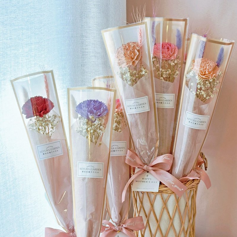 F13康乃馨索拉花束 / 母亲节花束 母亲节礼物 企业赠礼 工商订制 - 干燥花/捧花 - 植物．花 