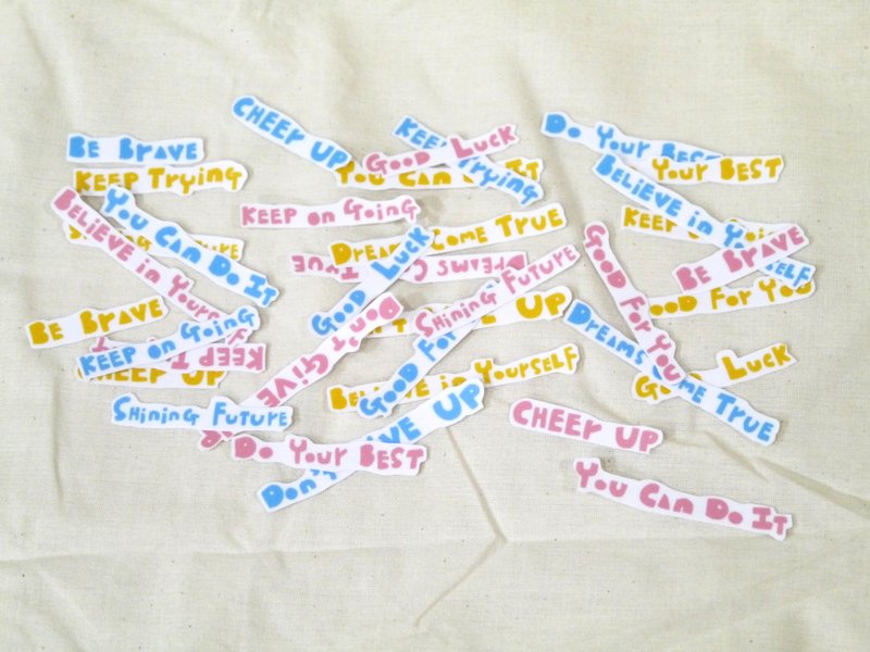 |防水贴纸|鼓励自己鼓励你(三色可挑) - 贴纸 - 塑料 多色