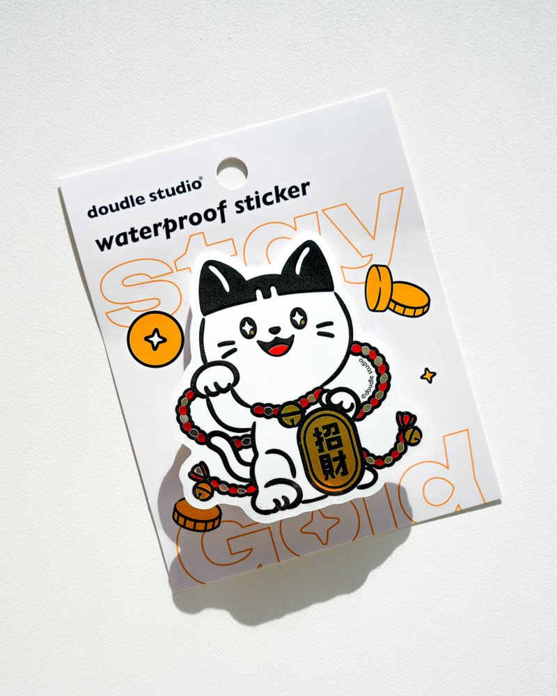 防水亮面贴纸 - 招财喵喵 - 贴纸 - 纸 