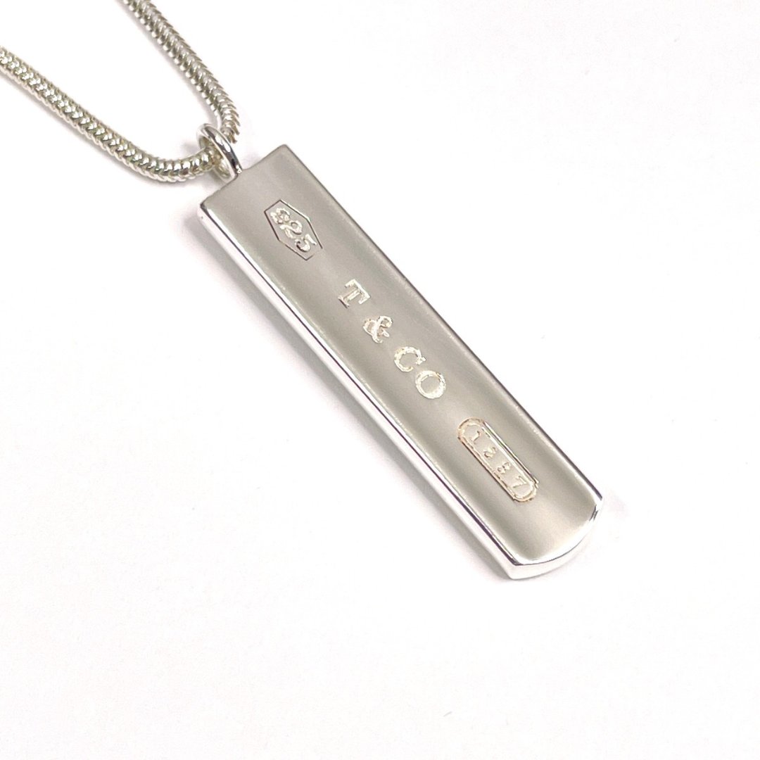 【日本直送．二手美品】蒂芙尼 TIFFANY&Co. 项链 1837 Bar Pendant 坠饰 银 925  સில்வர் (银色)，经抛光处理，男女皆宜 - 项链 - 纯银 银色