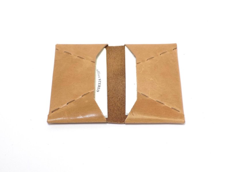 [Made to order] Business card holder Double-sided storage type horse leather / Nume - 名片夹/名片盒 - 真皮 咖啡色