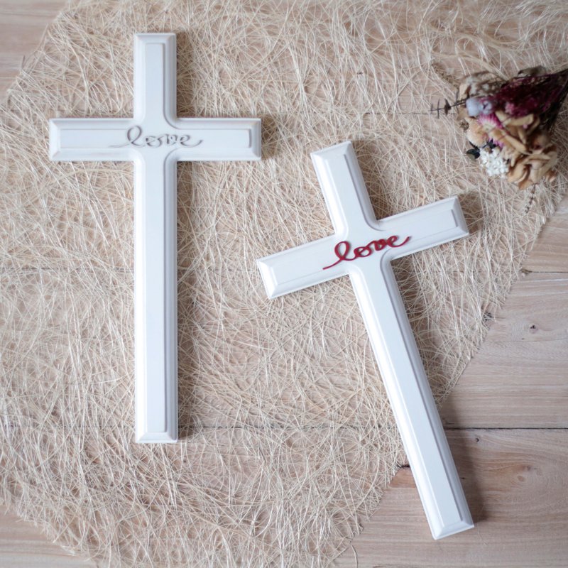 Amour爱木木-十架的爱 乡村风实木十字架壁挂 - 墙贴/壁贴 - 木头 