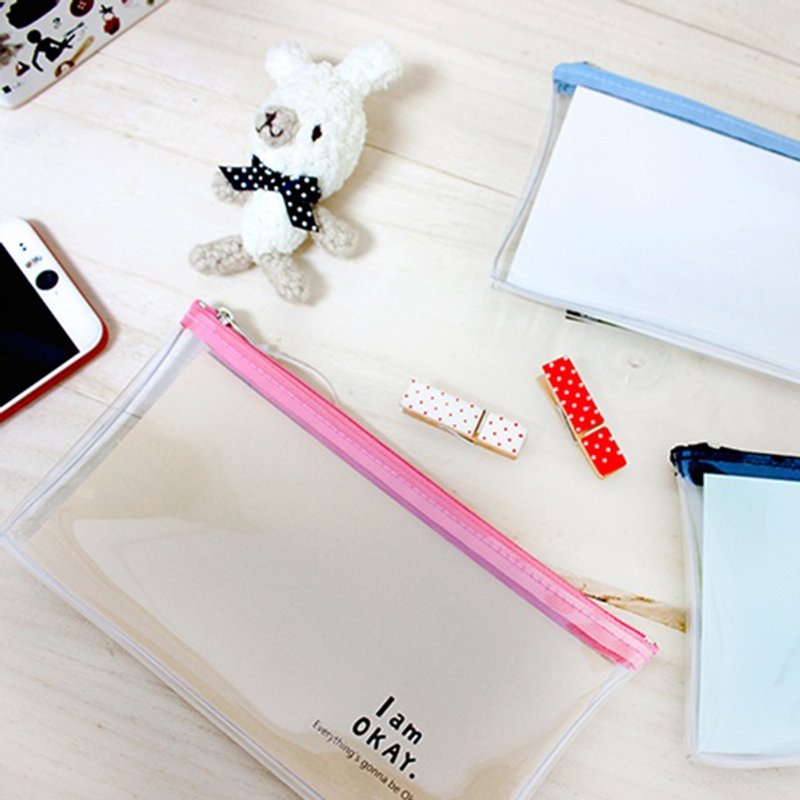 I am Okay 透明筆袋 - 铅笔盒/笔袋 - 塑料 透明