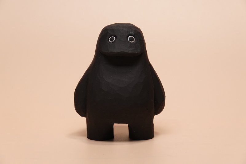 黑色粗粒笔尖 - 玩偶/公仔 - 木头 黑色