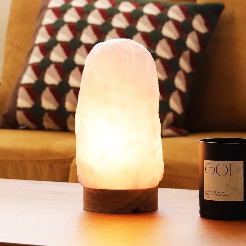 2-6kg 白盐灯 I 原木底座 I 招财 I 盐灯 夜灯 净化磁场 - 灯具/灯饰 - 其他材质 白色