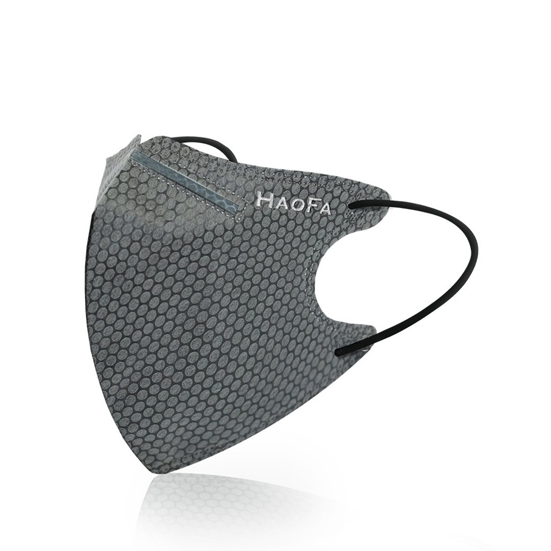N95【HAOFA x MASK】3D 气密型立体口罩 蜂巢活性碳成人款│50入 - 口罩 - 其他材质 灰色