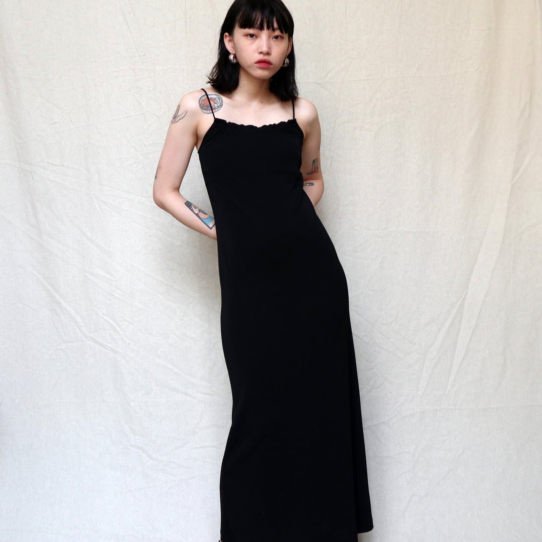 南瓜Vintage。古着 DKNY 黑色 细肩带 长版 洋装 - 洋装/连衣裙 - 尼龙 黑色