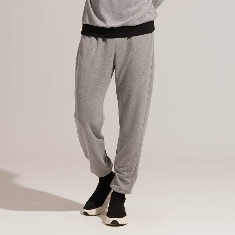 REBOOT动能-2D剪裁缩口裤-花岩灰 - 男士长裤 - 聚酯纤维 灰色