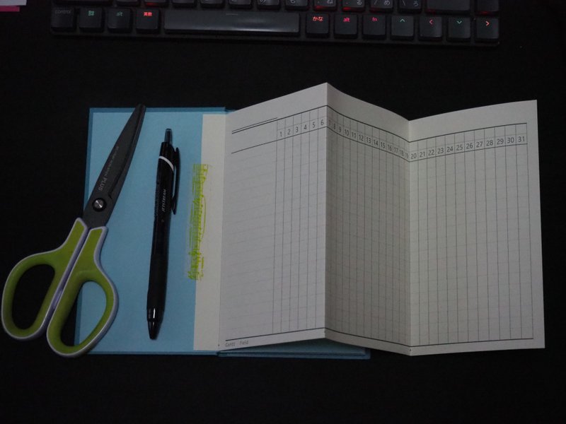 JABARANDA Gantt Chart (甘特图) Field Size (栏位尺寸) 内页 3 张入 - 笔记本/手帐 - 纸 