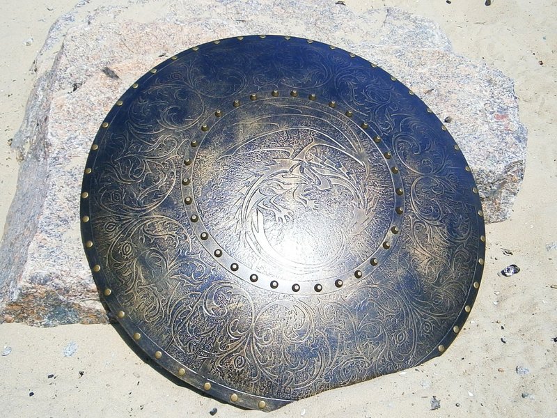 Steel Shield, Medieval Shield, Templar Shield, Larp Shield, Celtic Shield, Metal - 男装背心 - 其他金属 
