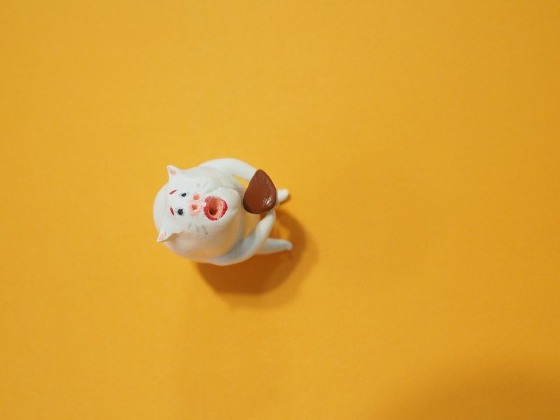 Saddle cat - 摆饰 - 粘土 白色
