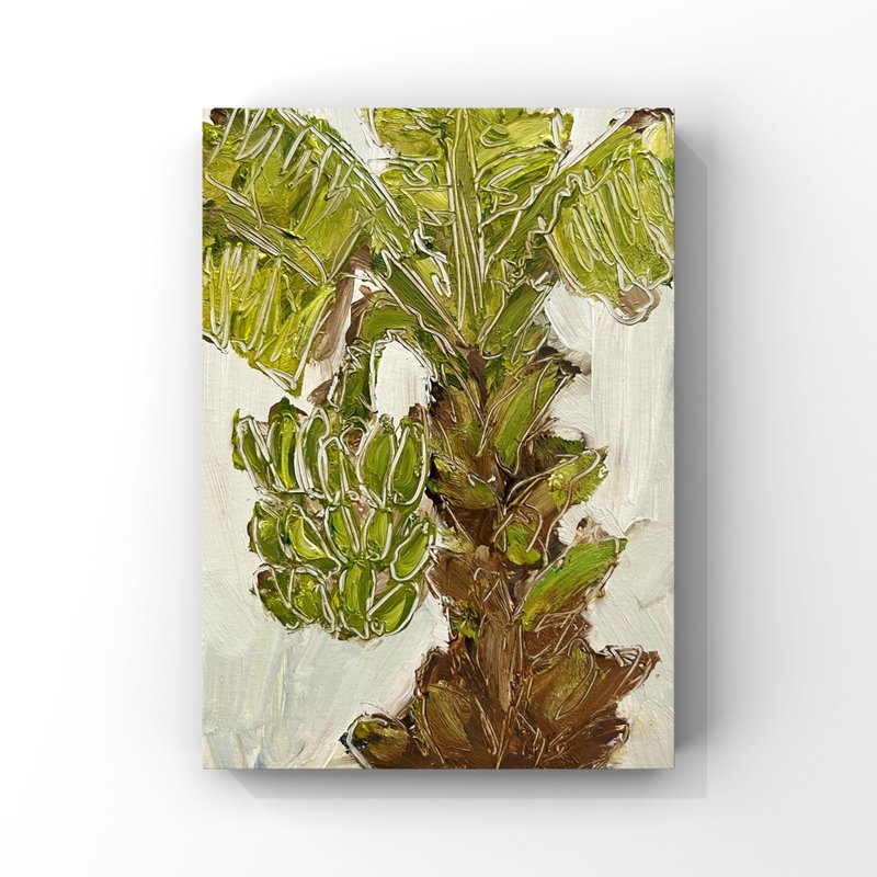 香蕉画香蕉树与水果艺术香蕉棕榈艺术香蕉叶草 - 海报/装饰画/版画 - 其他材质 绿色