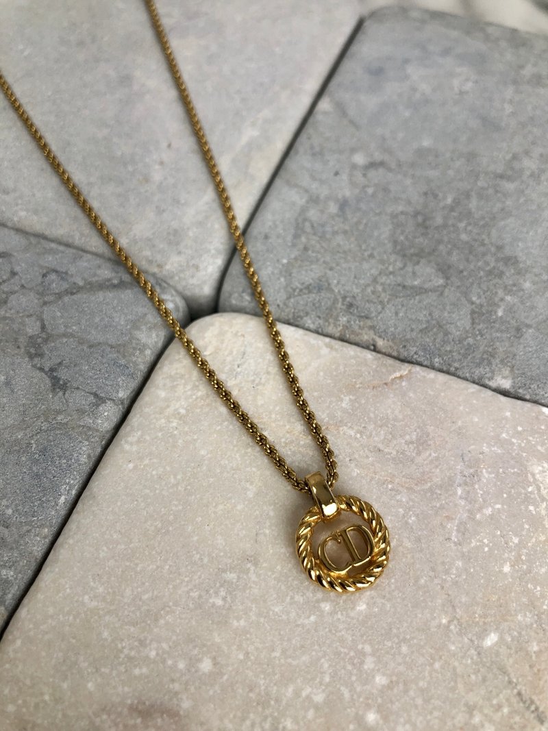 【日本直送二手包装】Christian Dior 项链金CD Twist vintage k8z52f - 项链 - 其他材质 金色